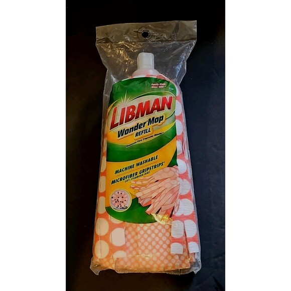 Libman Wonder Mop Refill Microfiber Grip Strips Replacement Machine Washable NEW - Picture 1 of 5